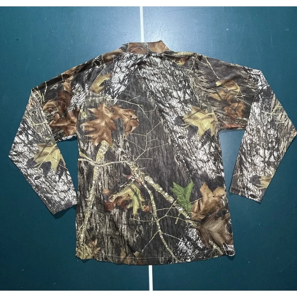 Vintage Y2K Realtree Camo Long Sleeve‎ Shirt Medium Hunting Mossy Oak Forest